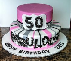 50 and Fabulous Birthday Cake