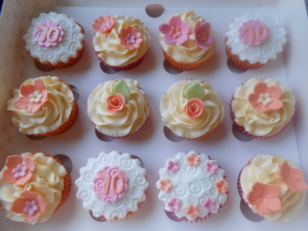 70th Birthday Cupcake Cake Ideas