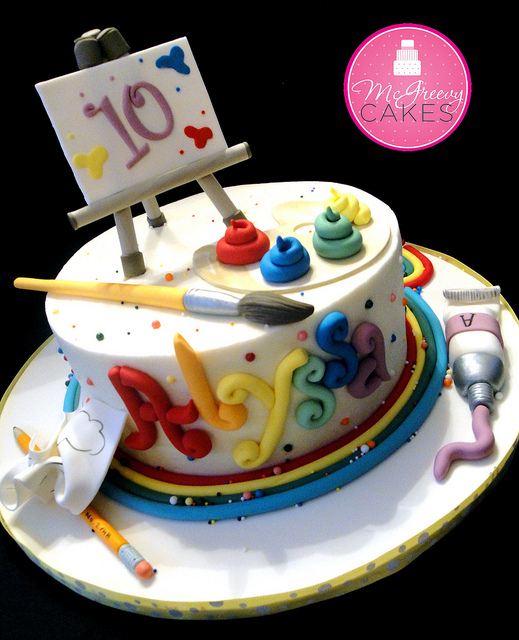 Artist Theme Birthday Cake