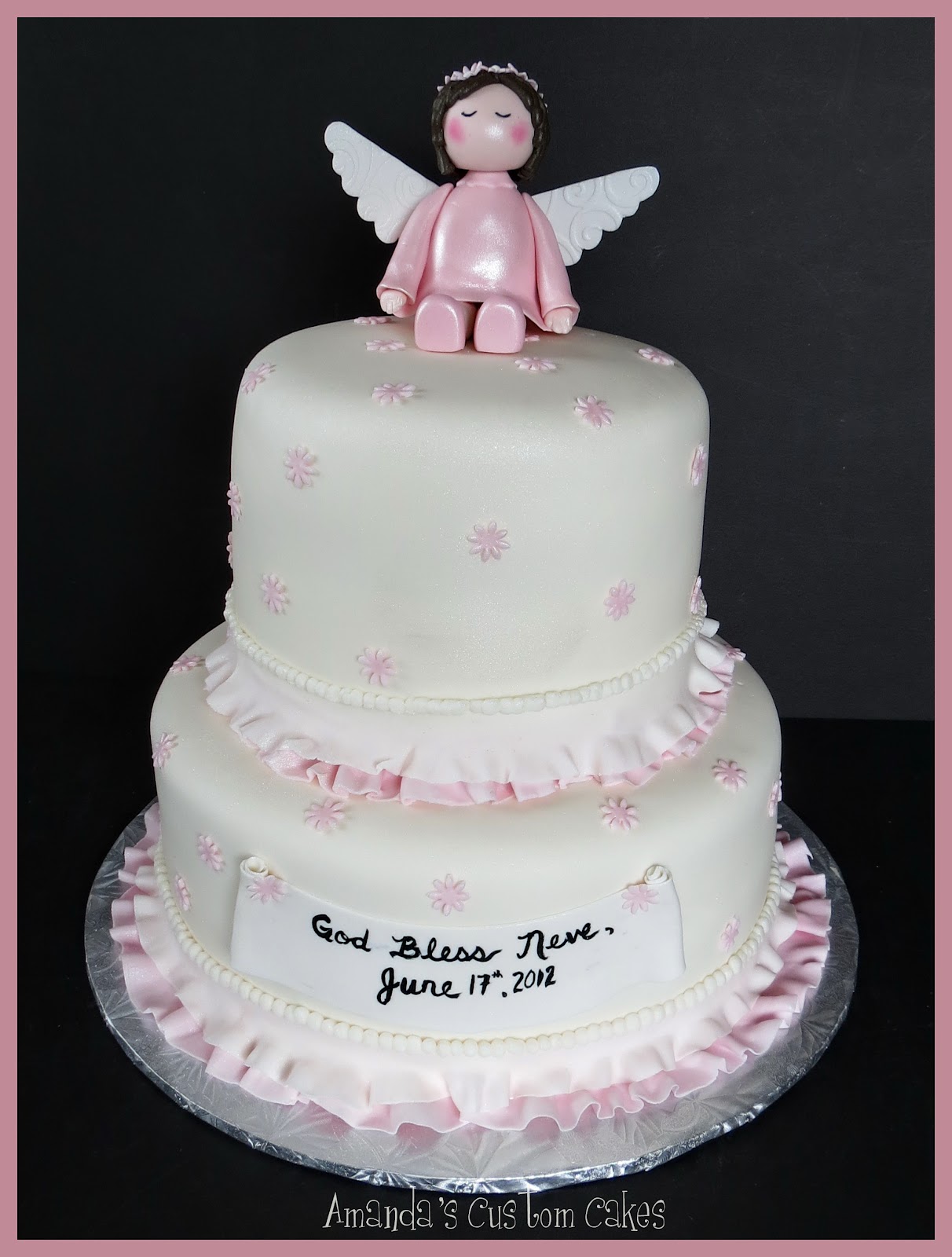 Baby Dedication Cake Girl