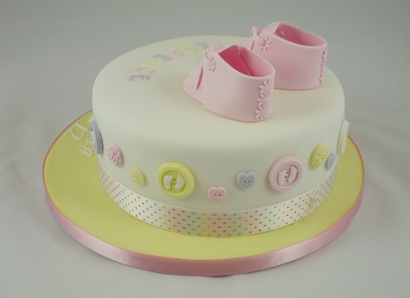 Baby Girl Christening Cake