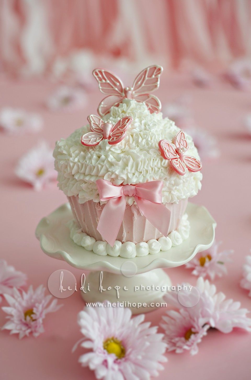 Baby Girl Cupcake Birthday Cake