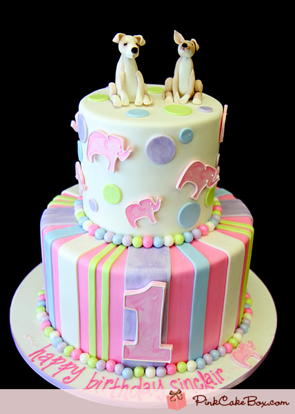 Baby Girls 1st Birthday Cake