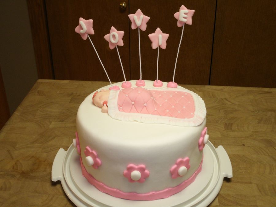 Baby Shower Cake with Fondant