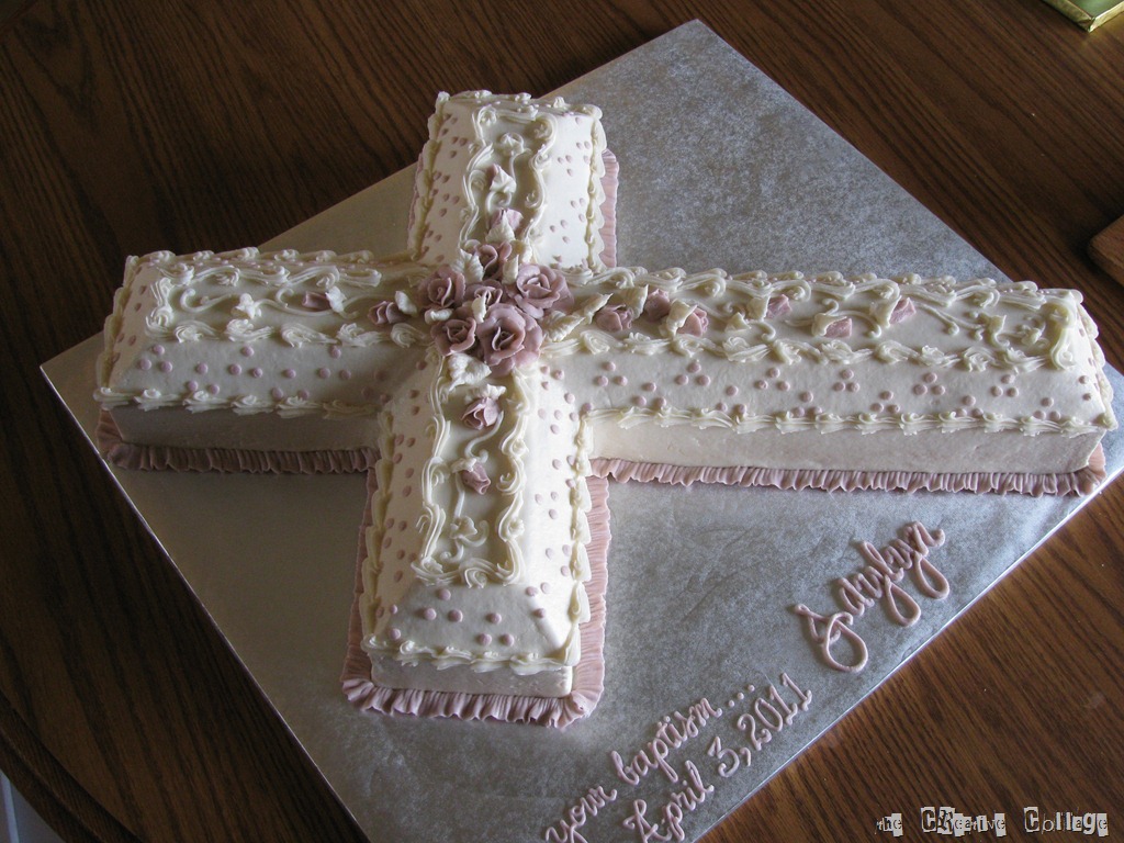 Baptism Cross Cakes Ideas