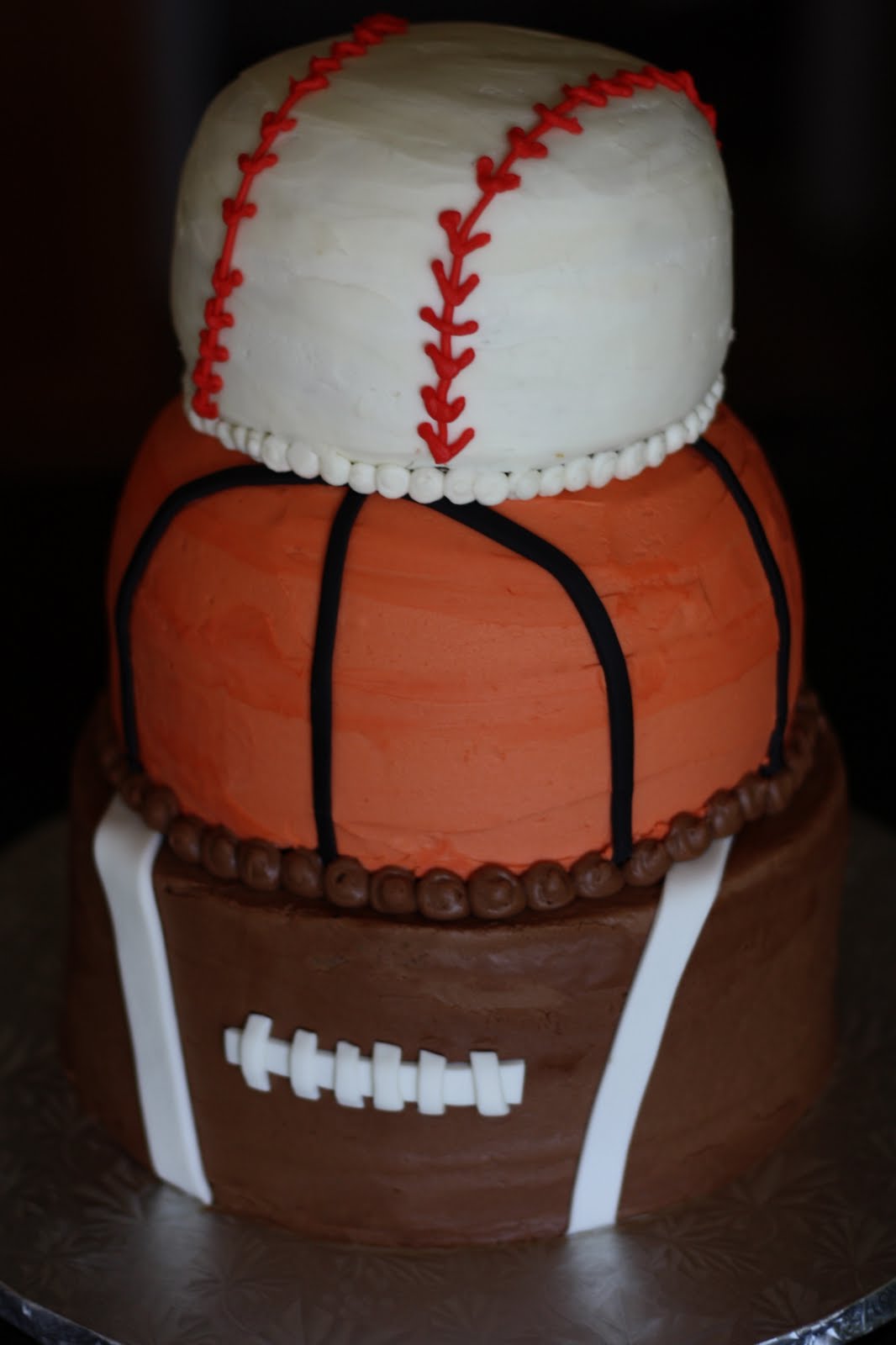 11 Photos of Baseball Basketball Football Birthday Cakes