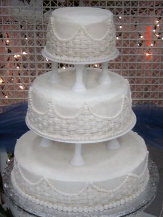 Basketweave Wedding Cake