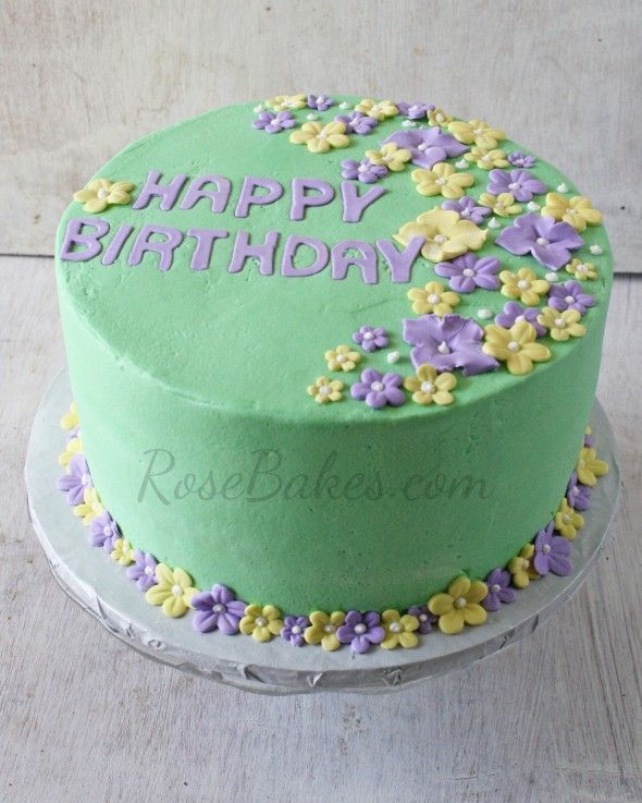 Birthday Flower Cake Pastel