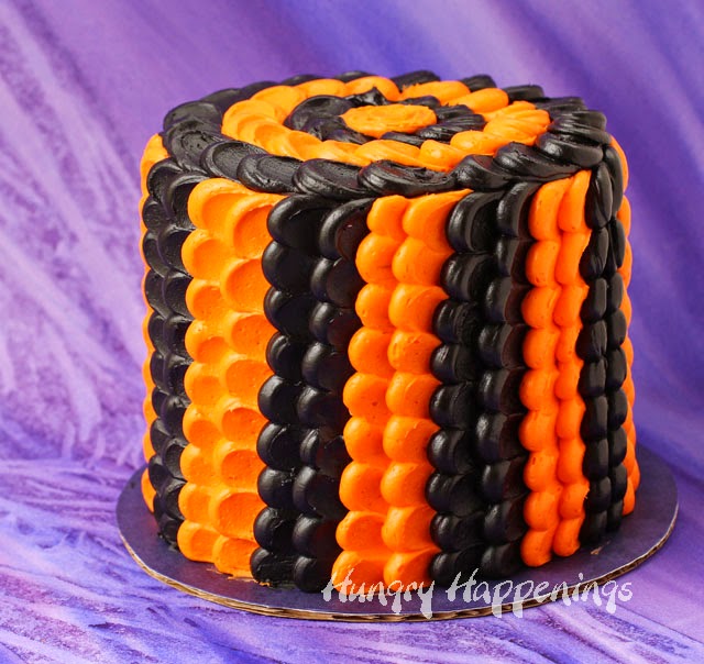 Black and Orange Halloween Cake