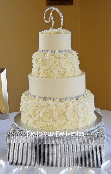 Buttercream Rosette Wedding Cake