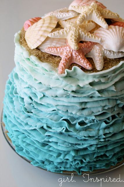 Cake with Ocean Waves