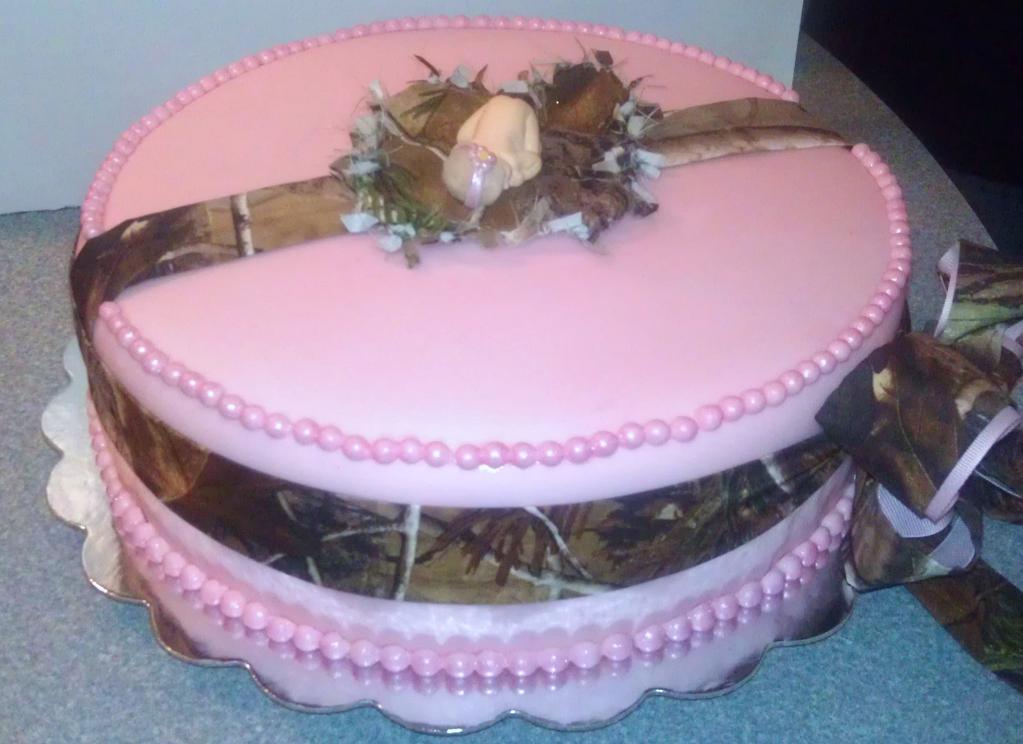 Camo Baby Shower Cake