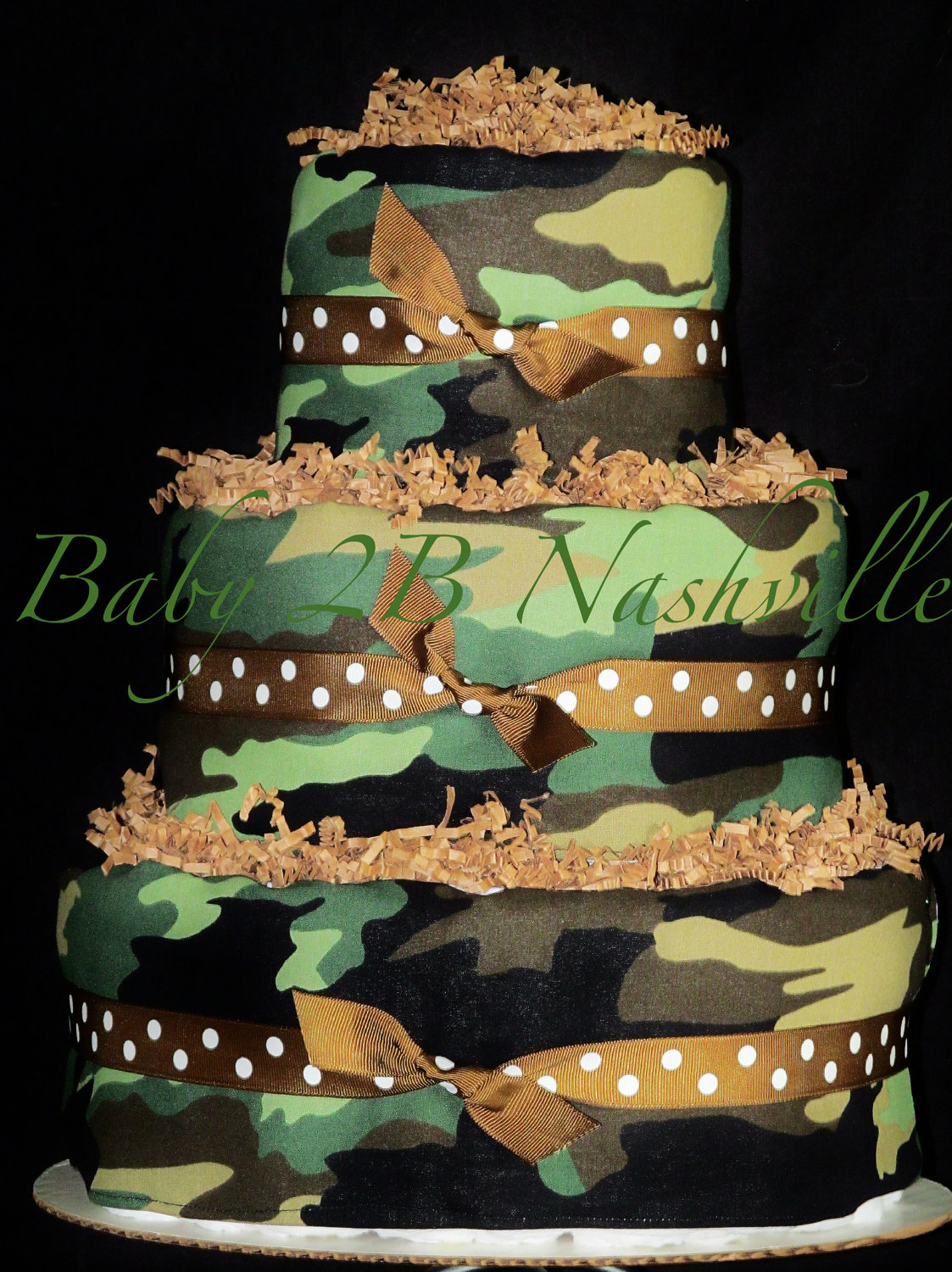 Camo Baby Shower Diaper Cake