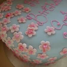 Cherry Blossom Birthday Cake