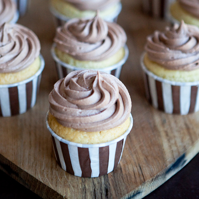 Chocolate Cake with Nutella Buttercream Frosting