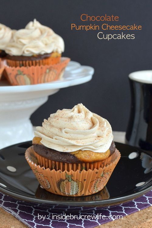 Chocolate Pumpkin Cupcakes