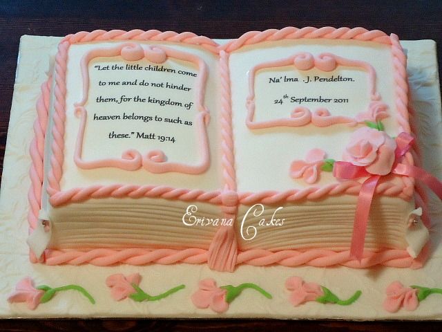 Christening Bible Cake Ideas