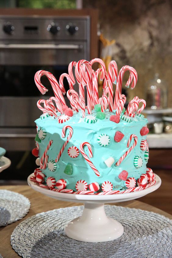 Christmas Candy Cane Cake