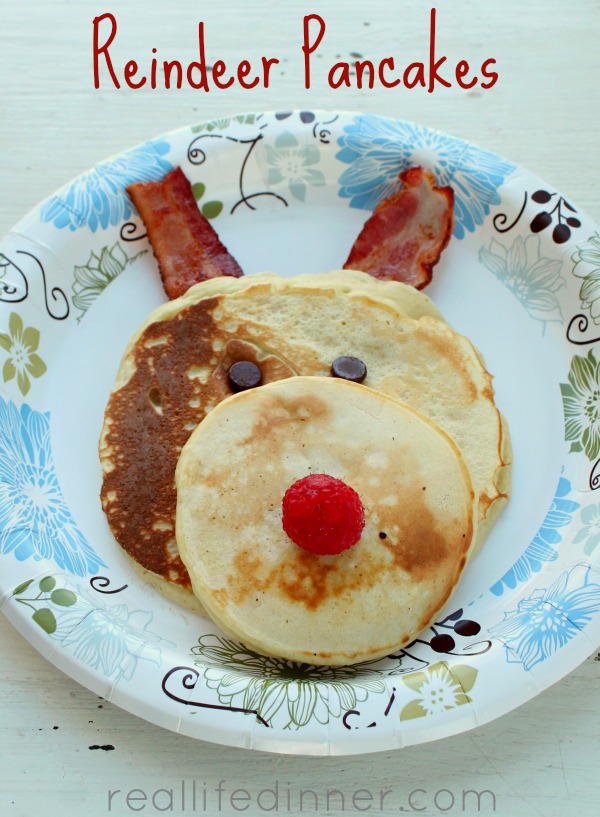 Christmas Reindeer Pancakes