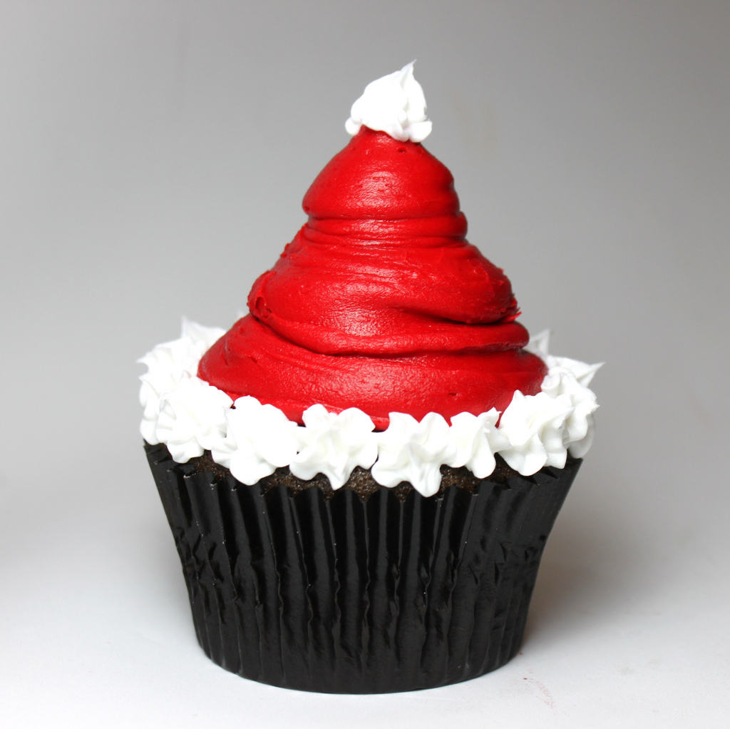 Christmas Santa Hat Cupcake