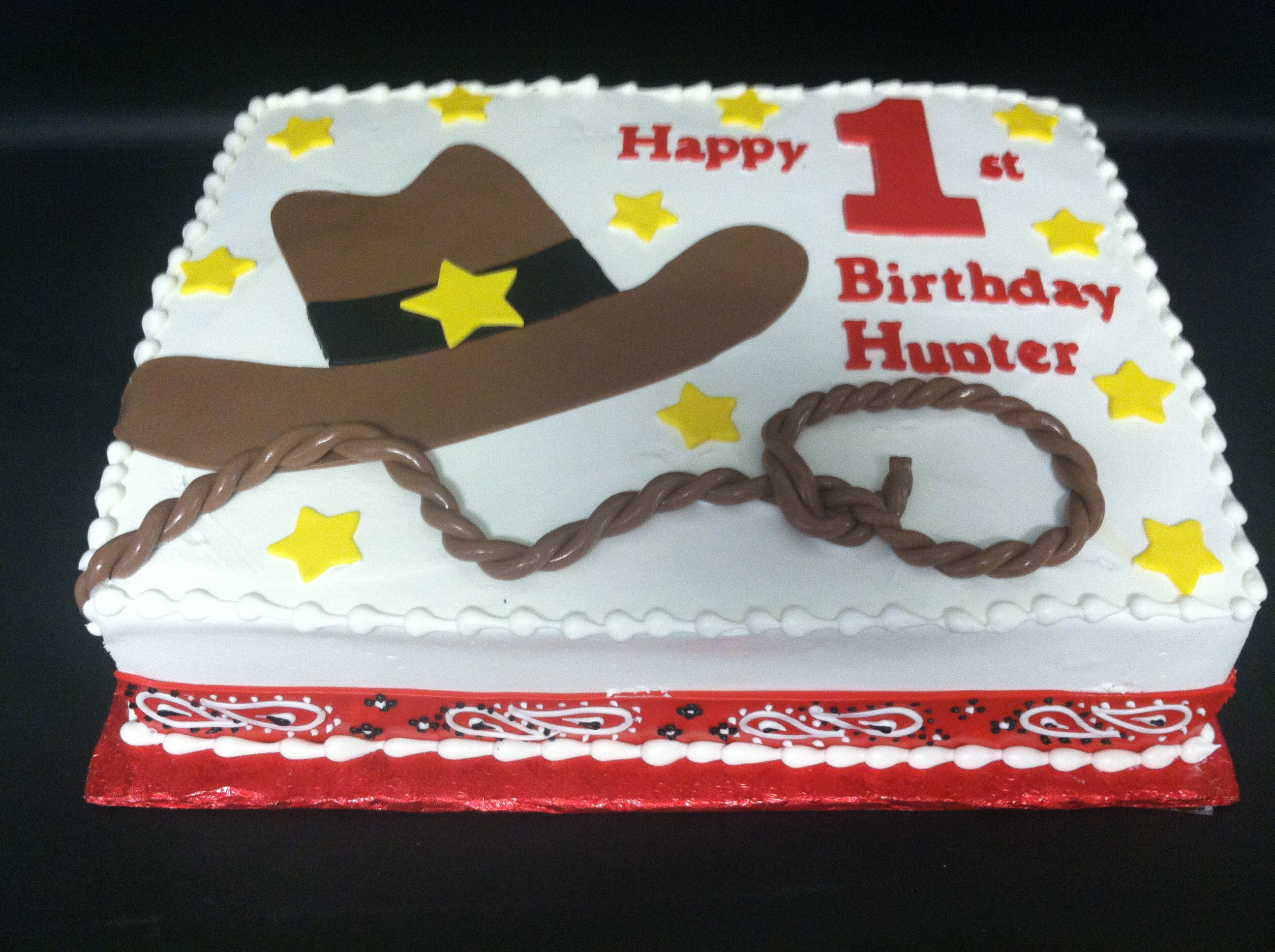 Cowboy Birthday Sheet Cake