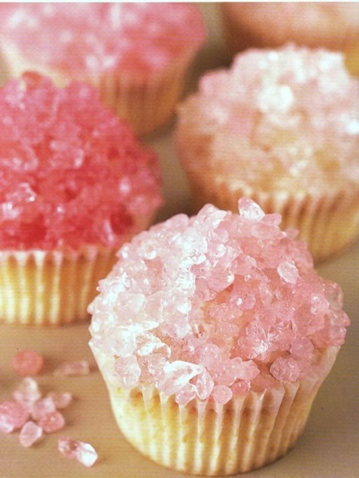 Crystal Rock Candy Cupcakes