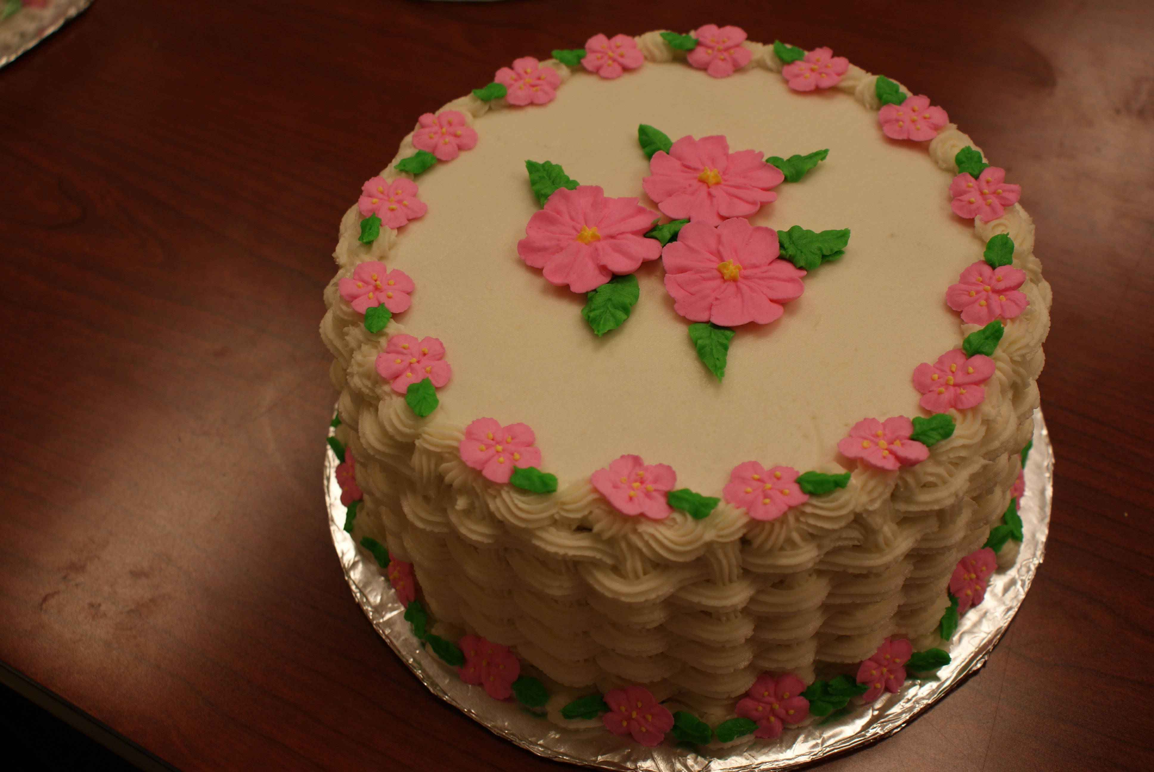 Decorating Cake with Flowers