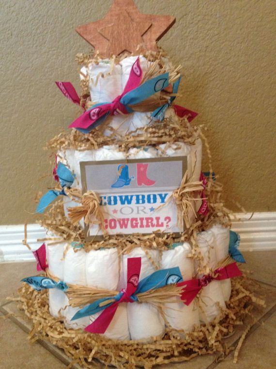 Diaper Cake for Gender Reveal Party