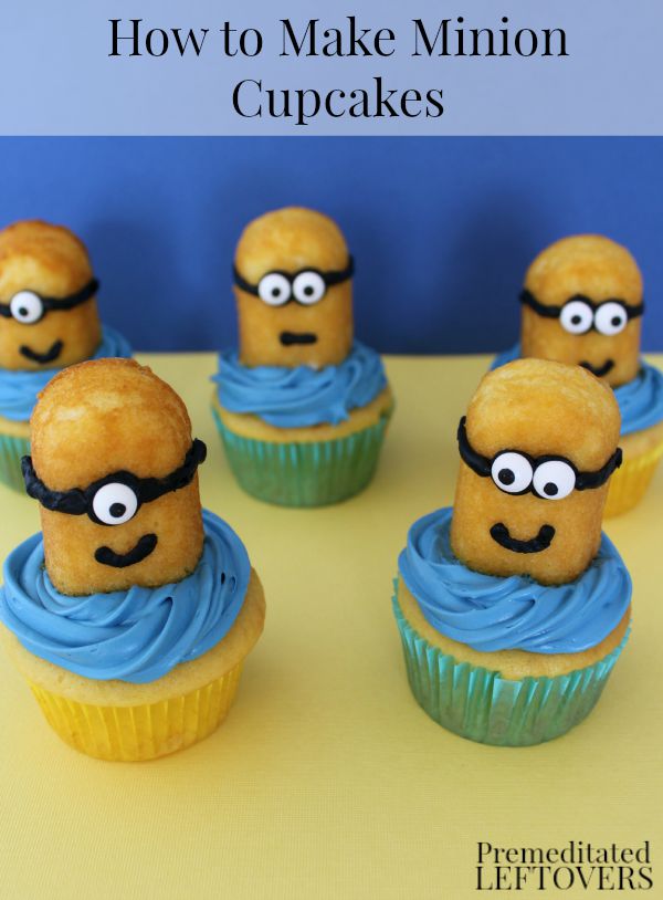 Easy Minion Cupcakes