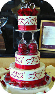 Elegant Valentine Wedding Cake