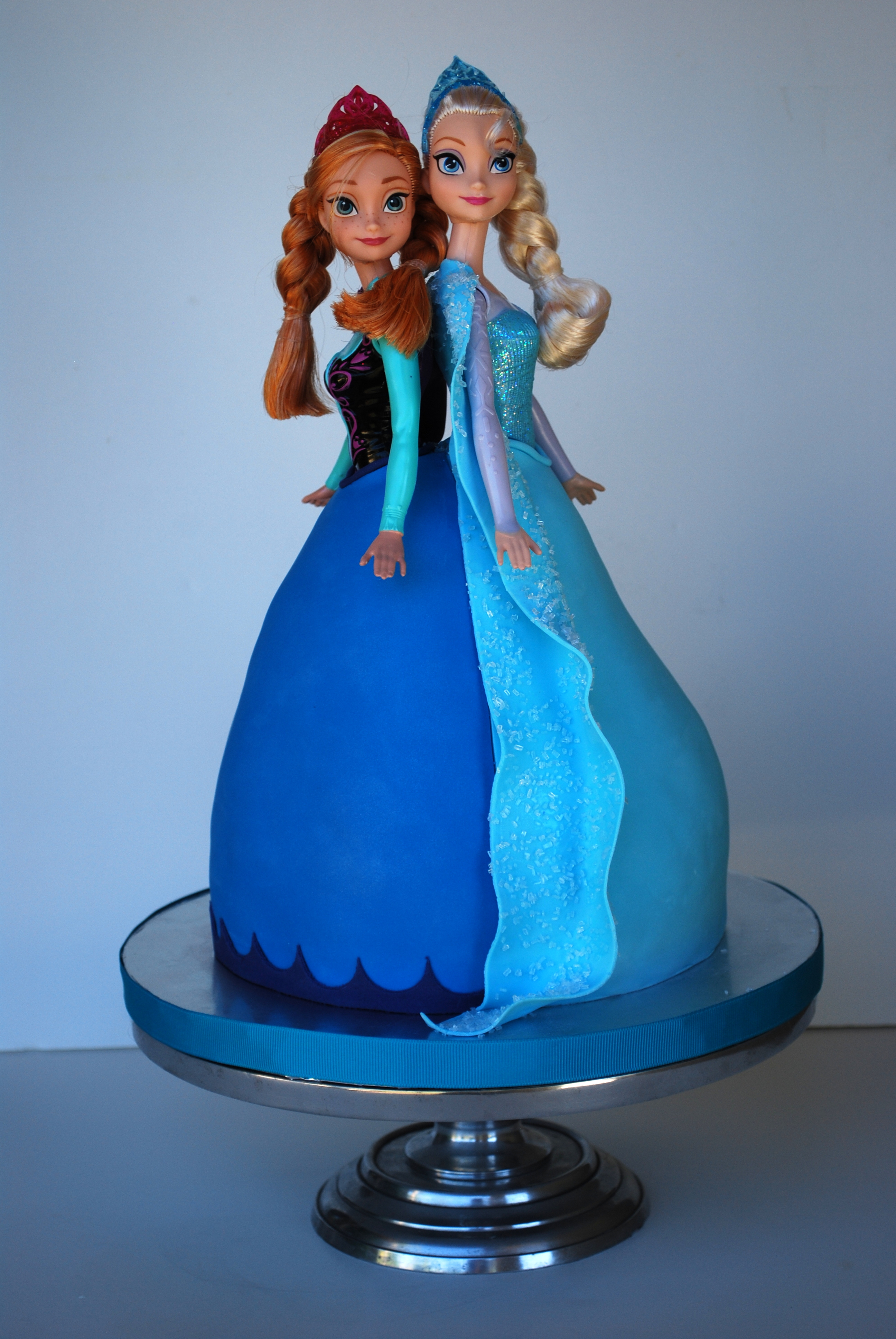 Elsa and Anna Barbie Cakes