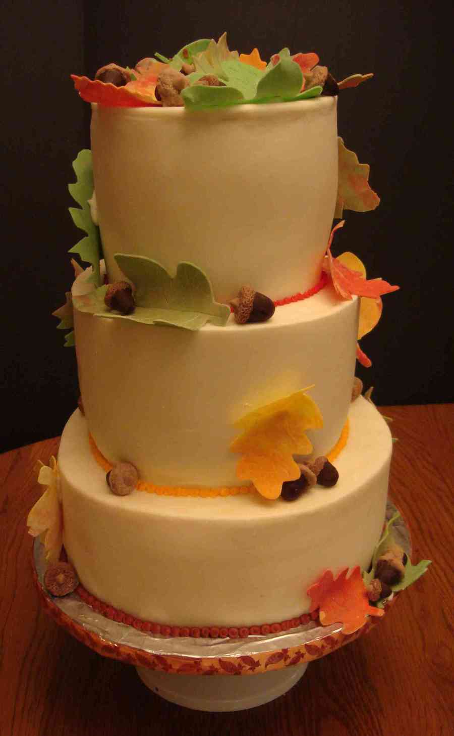 Fall Anniversary Cake