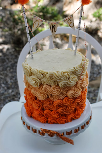 Fall Themed First Birthday Cake