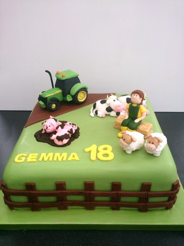 Farm Birthday Cake for Adults