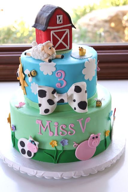 Farm Theme Birthday Cake