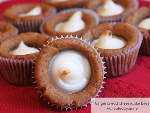 Gingerbread Cheesecake Bites