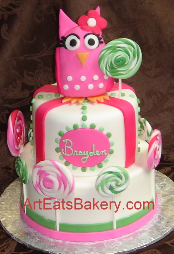 7 Photos of 2 Tier Owl Birthday Cakes For Girls