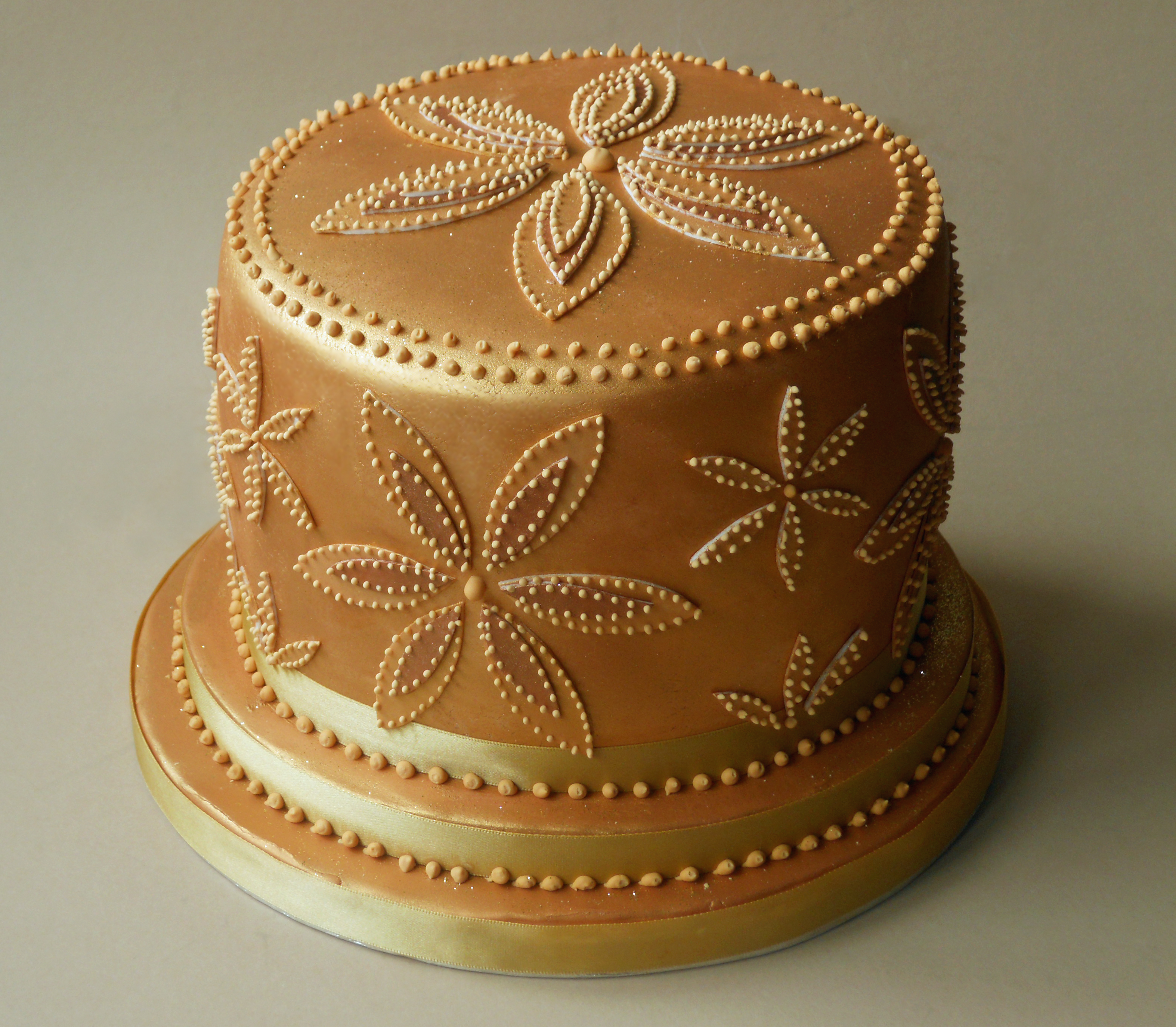 Gold Birthday Cake