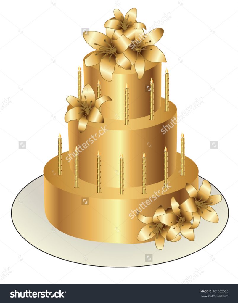 Golden Birthday Cake Ideas