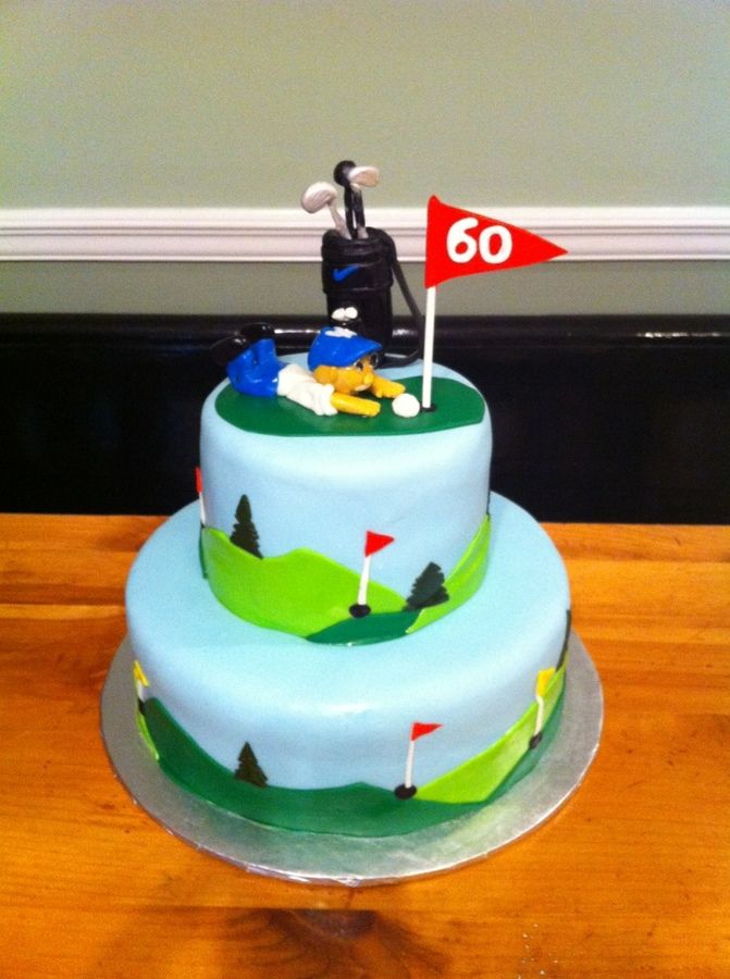 Golf Themed Birthday Cake