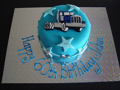 Happy Birthday Blue Cake