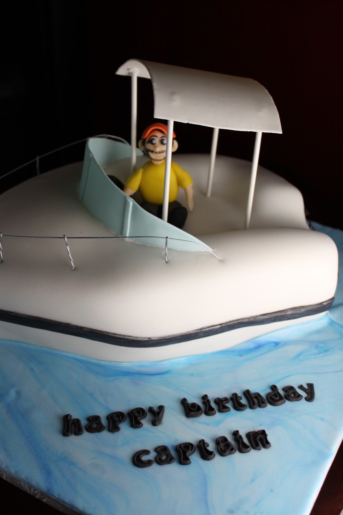 Happy Birthday Cake Fishing Boat