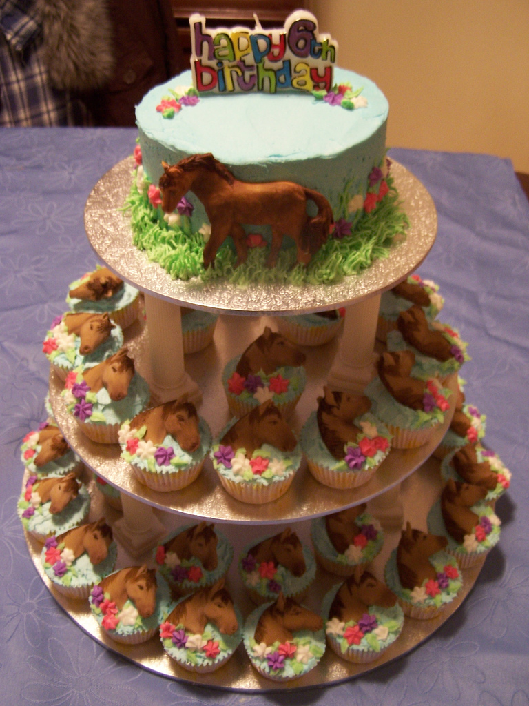 Horse Birthday Cake Cupcakes