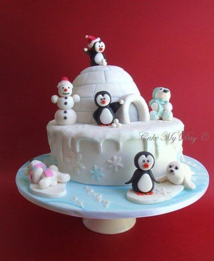 Igloo Christmas Cake Decorating