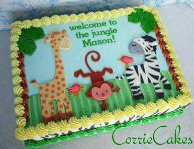 11 Photos of Jungle Sheet Cakes