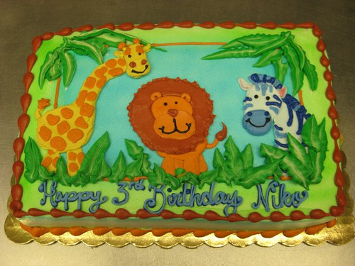 Jungle Theme Cakes 1 4 Sheet