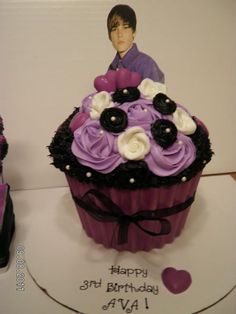 Justin Bieber Giant Cupcake