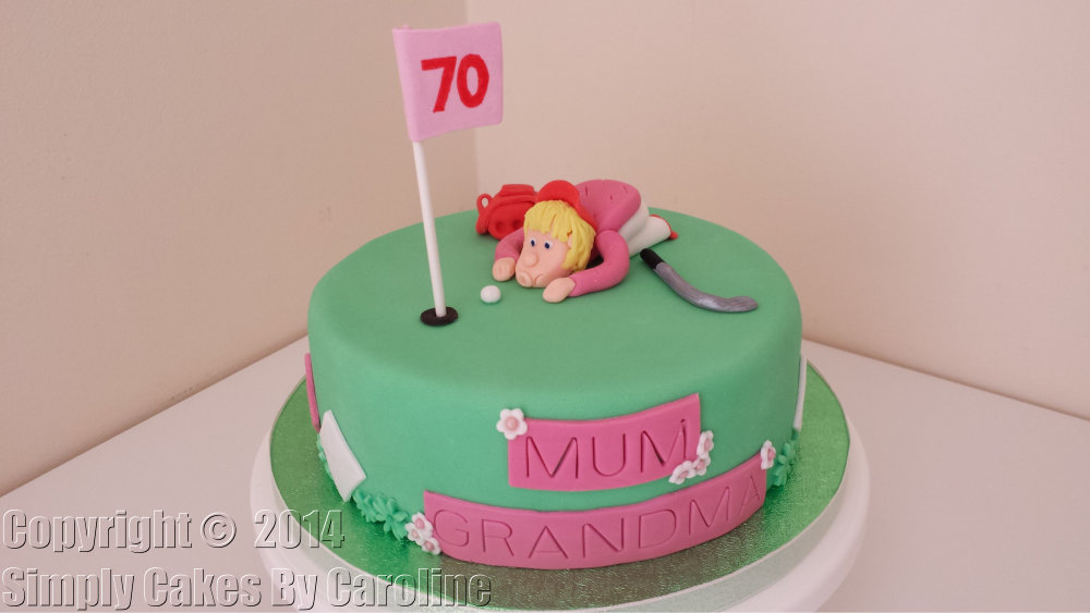 Lady Golfer Birthday Cake