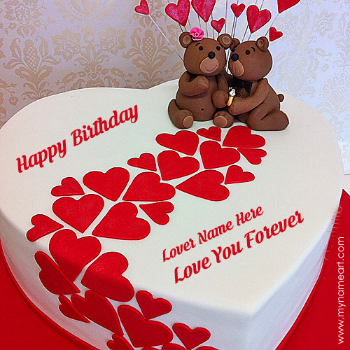 Lovers Happy Birthday Cake Card