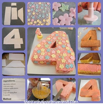 Make Number 4 Birthday Cake